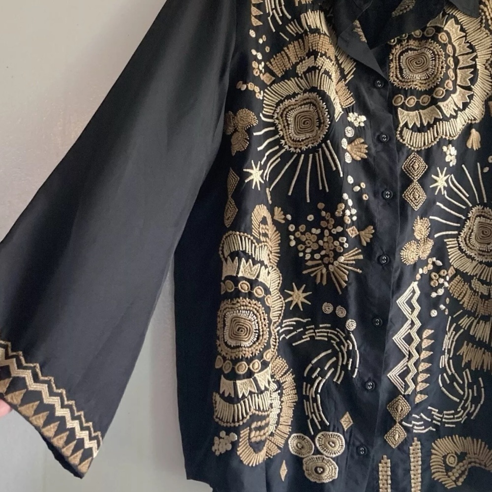 JOhNNY WAS SILK ANTONIA KIMONO SHIRT/KIMONO NWT (extremely oversized) - Picture 7 of 14